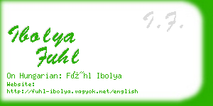 ibolya fuhl business card